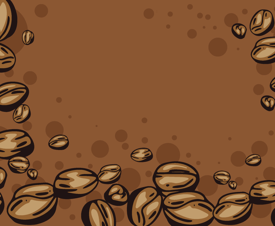 Doodle Hand Drawing Coffee Beans Background
