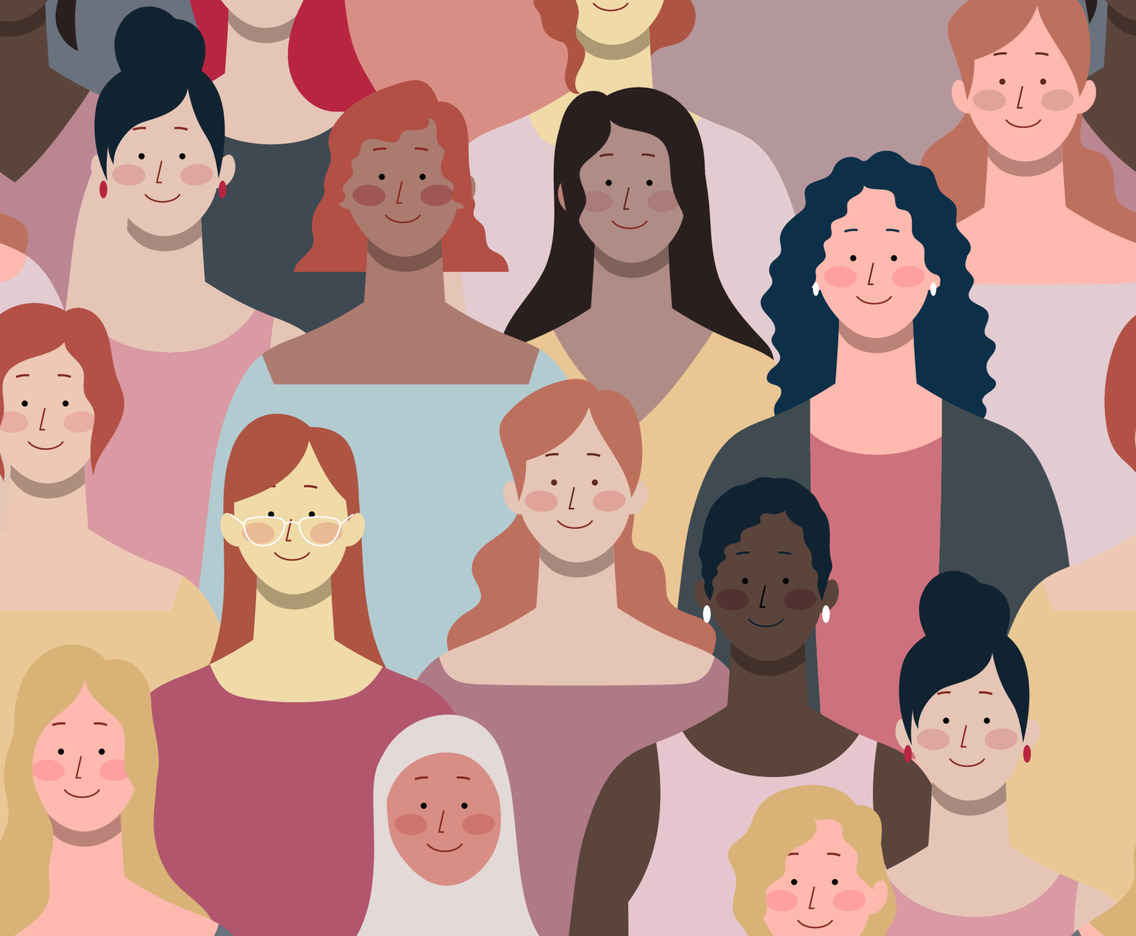 Multiracial Women Concept