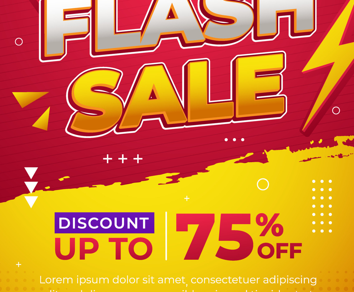 Modern Flash Sale Poster Template