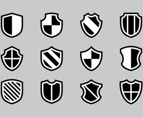 Free shield shapes - Vector Art