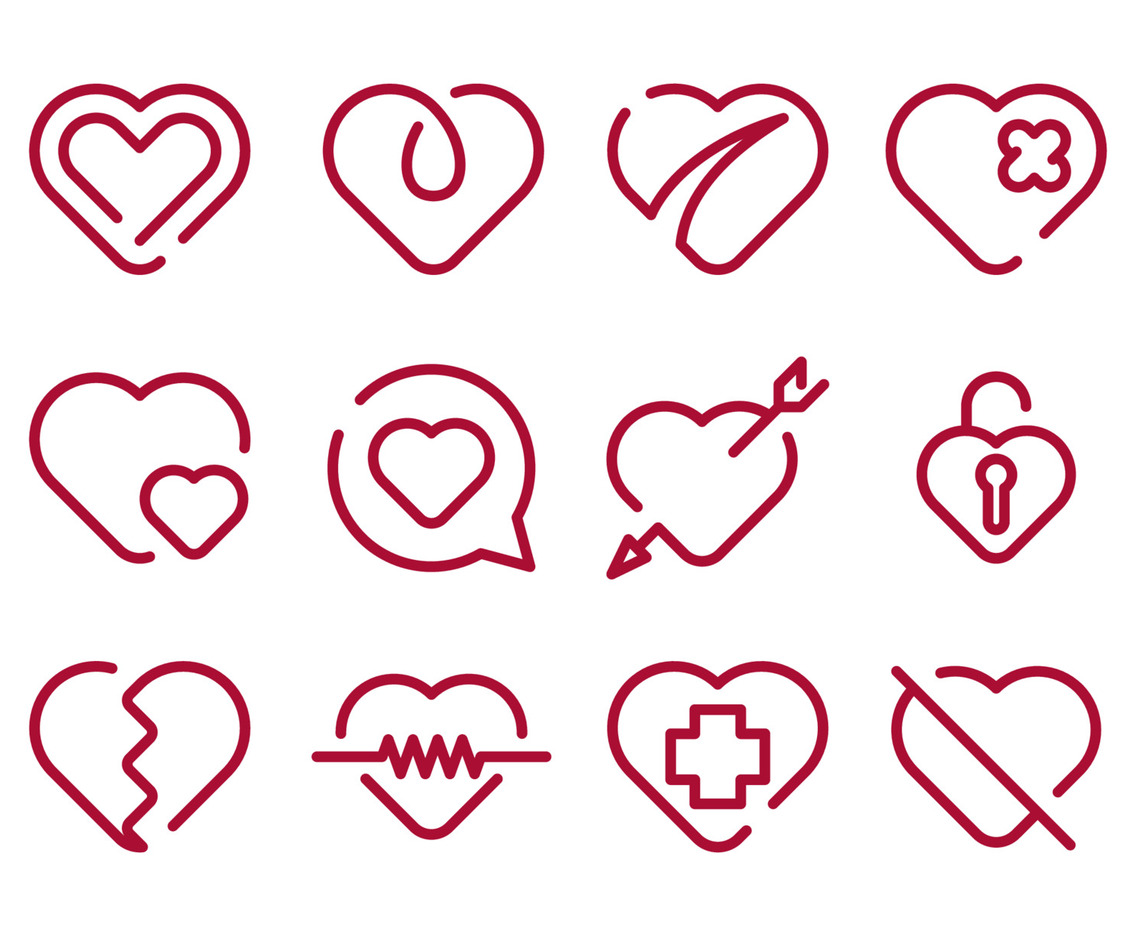 Simple Line Icon Set Heart