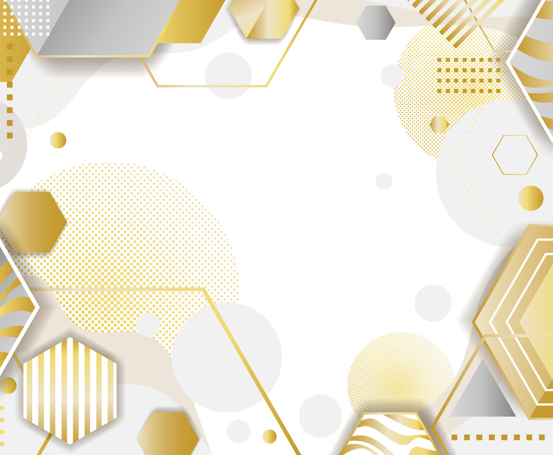 Geometric Gold and White Background