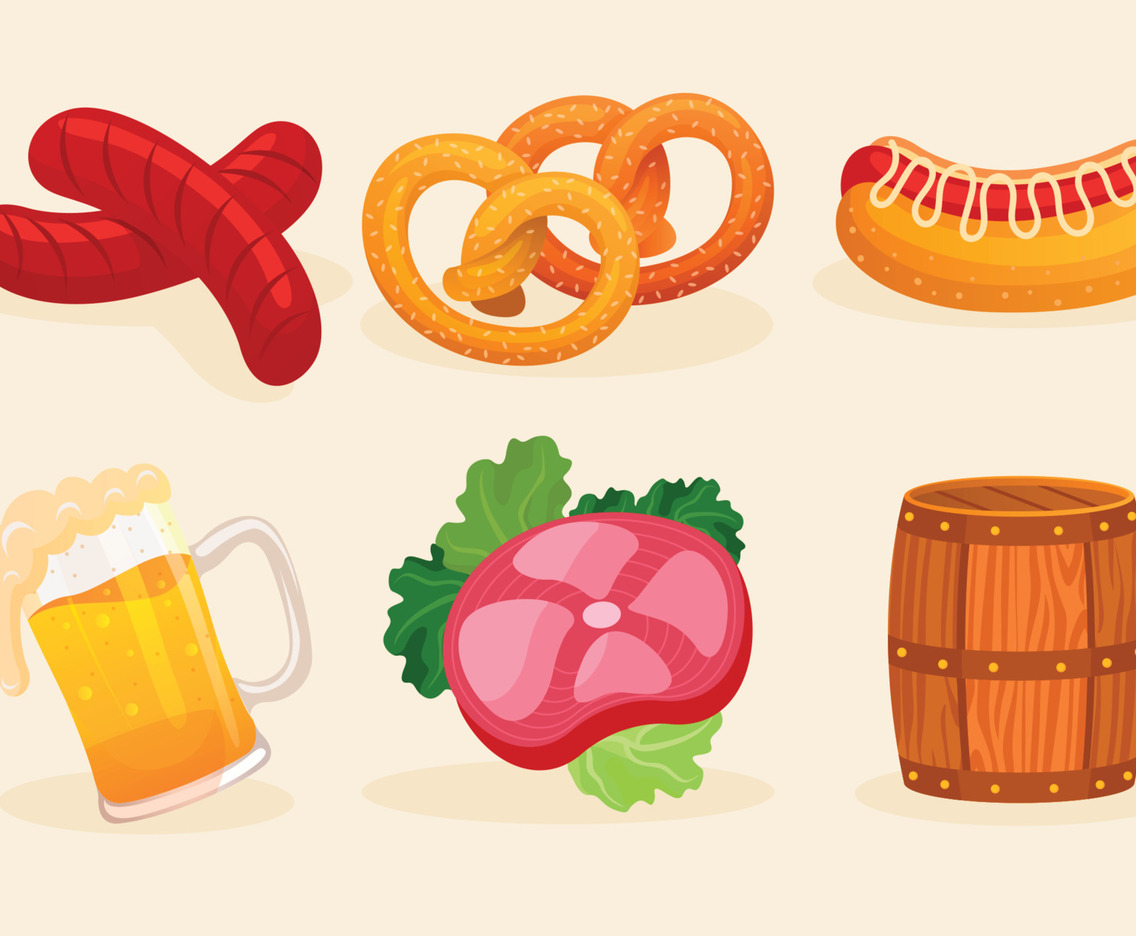 Oktoberfest Food and Beverages Icons