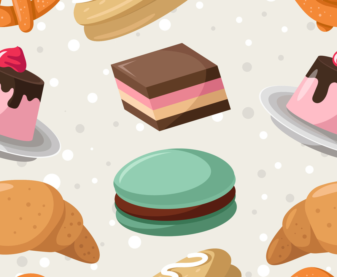 Dessert Seamless Pattern Concept