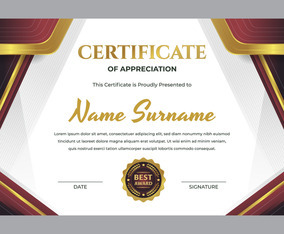 Geometric Flat Modern Certificate of Appreciation Template | FreeVectors