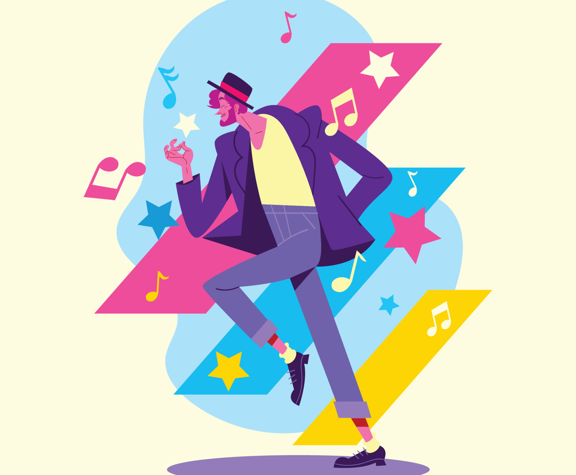 Cheerful Dancing Man