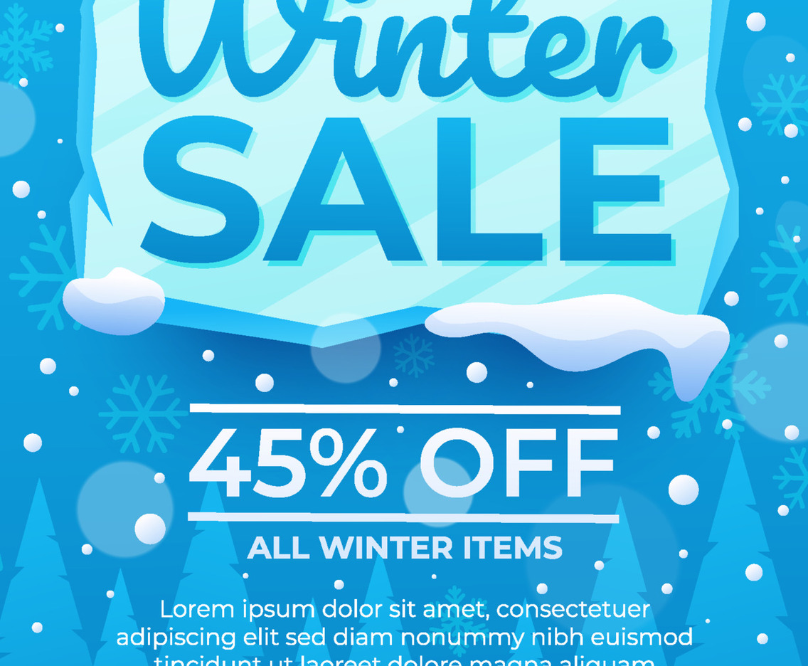 Winter Sale Template Poster
