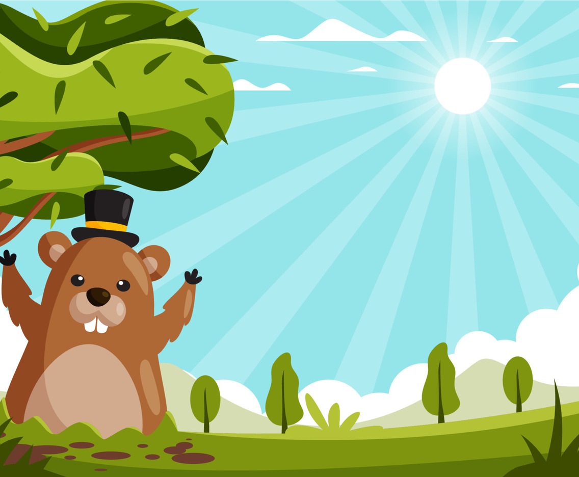 Happy Groundhog Background