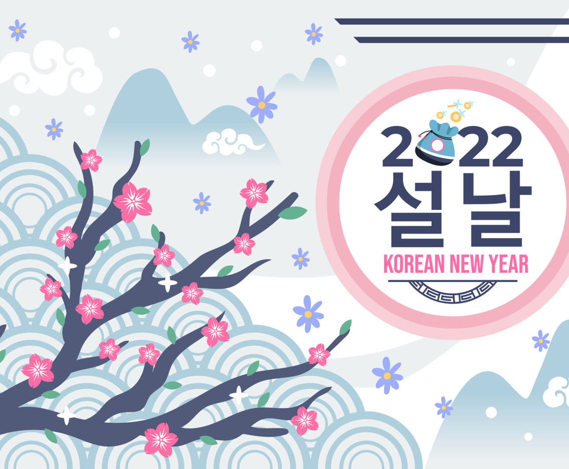 Seollal Korean New Year with Pastel Color