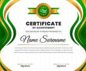 Red Professional Certificate Template with Gradient Style | FreeVectors