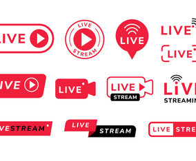 Live Streaming Label | FreeVectors