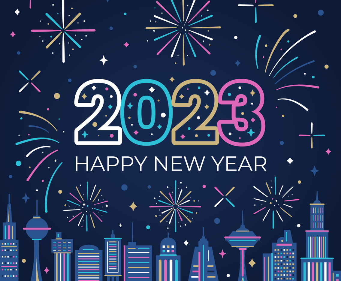 Celebration Happy New Year 2023 Fireworks