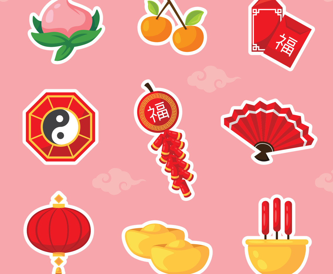 Chinese New Year Sticker Icon Collection