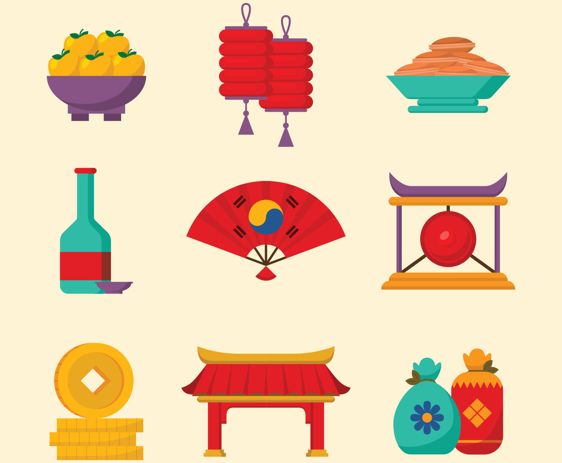 Seollal Festivity Icon Design