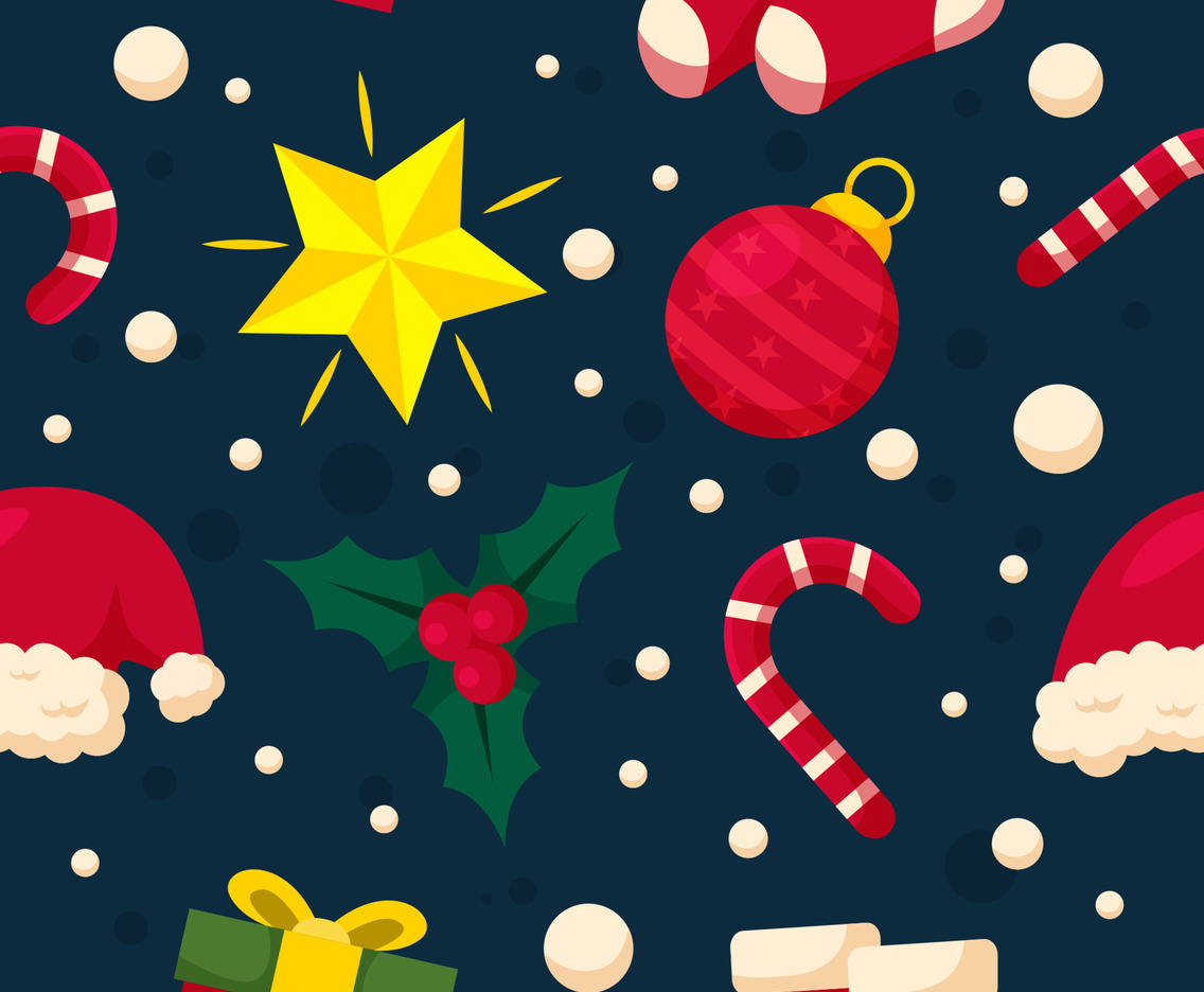 Seamless Pattern Christmas Items