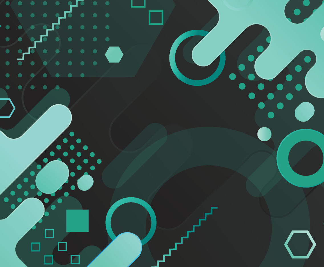 Blue Green Abstract Circle Rounded Shape Gradient Background
