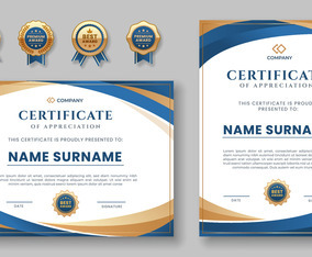 Certificate Template Set | FreeVectors