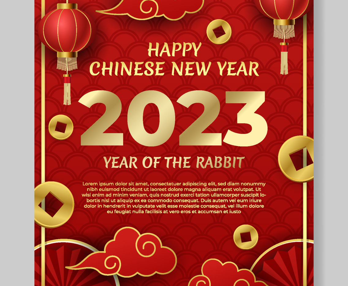 Happy Chinese New Year Festivity Poster Template