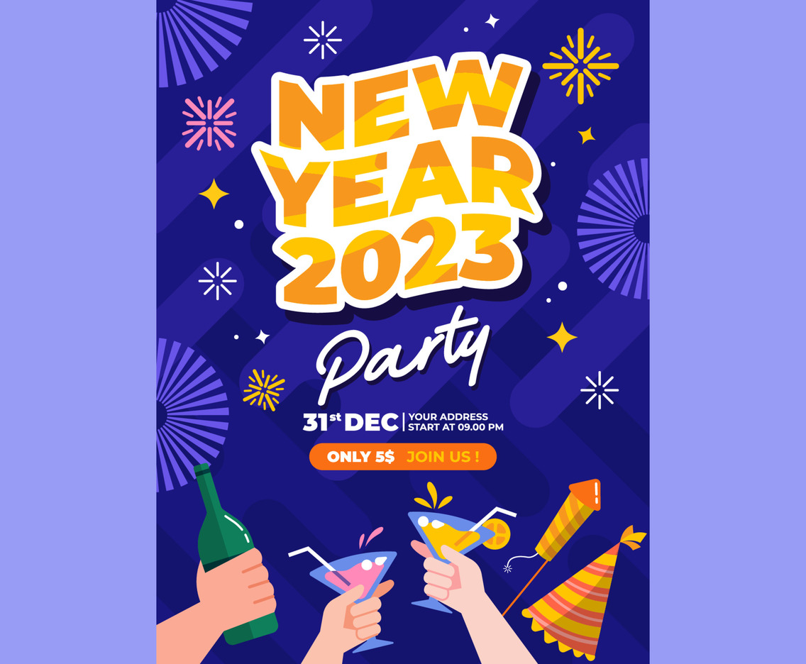 New Year Festivity Poster Concept