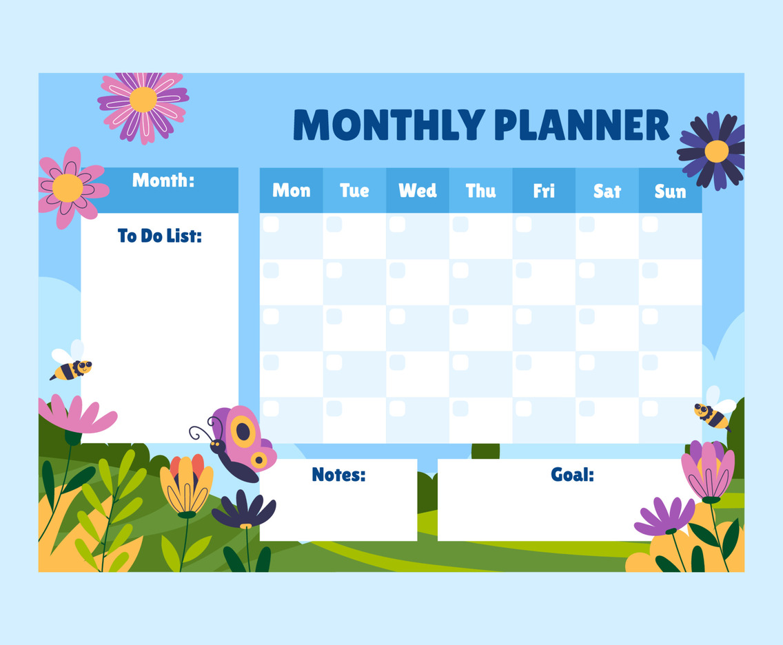 Flat Spring Journal Template
