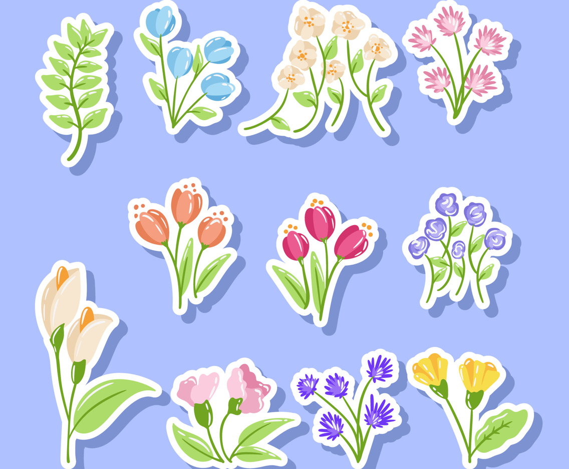 Spring Floral Sticker Set