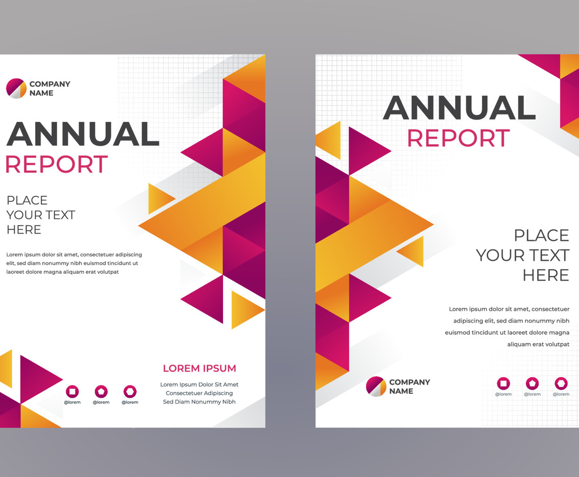 Gradient Triangular Concept Annual Report Cover