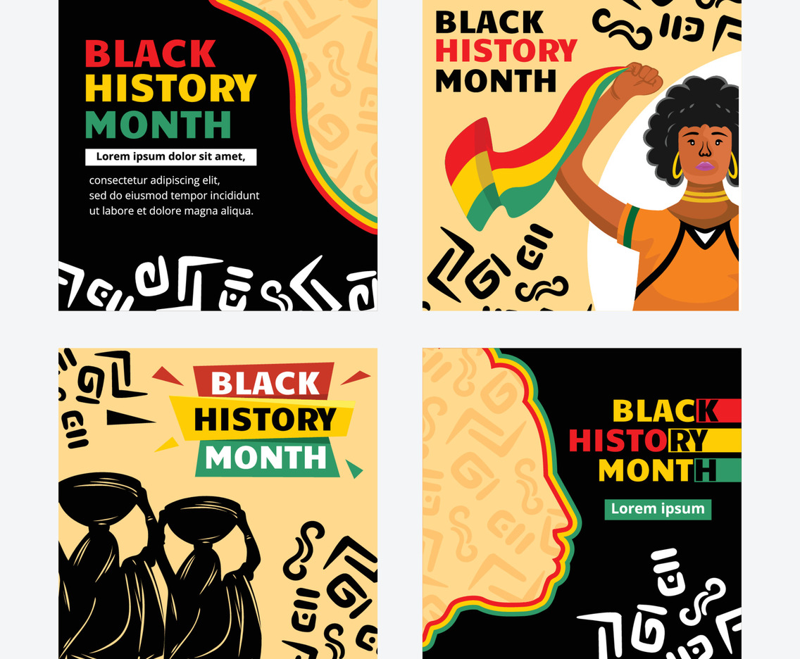 Celebrate African American History Month Social Media Template