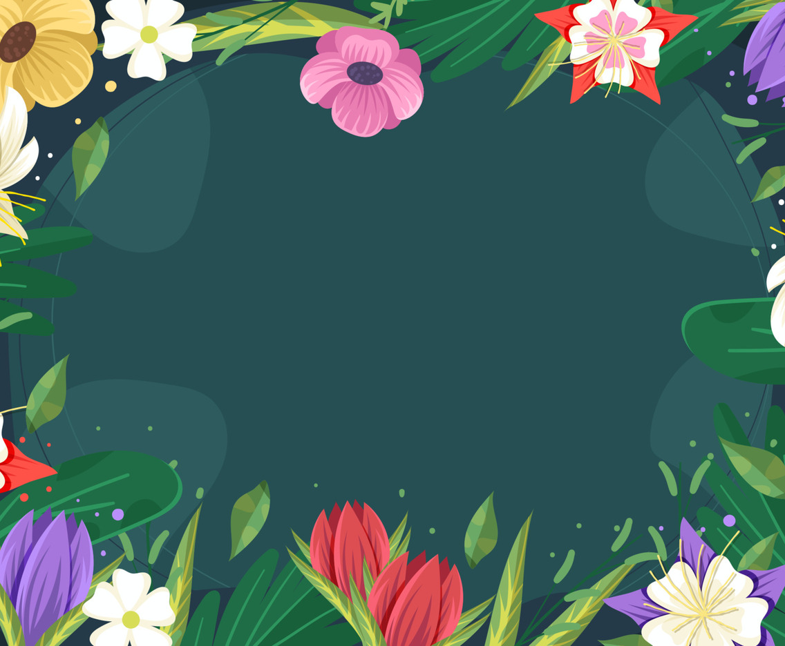 Floral Spring Border Background
