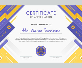 Creative Certificate with Flat Color Concept | FreeVectors