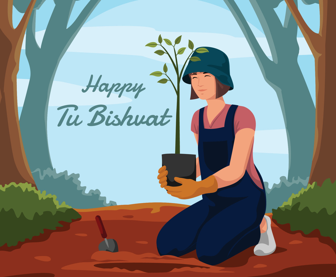 Girl Planting A Tree