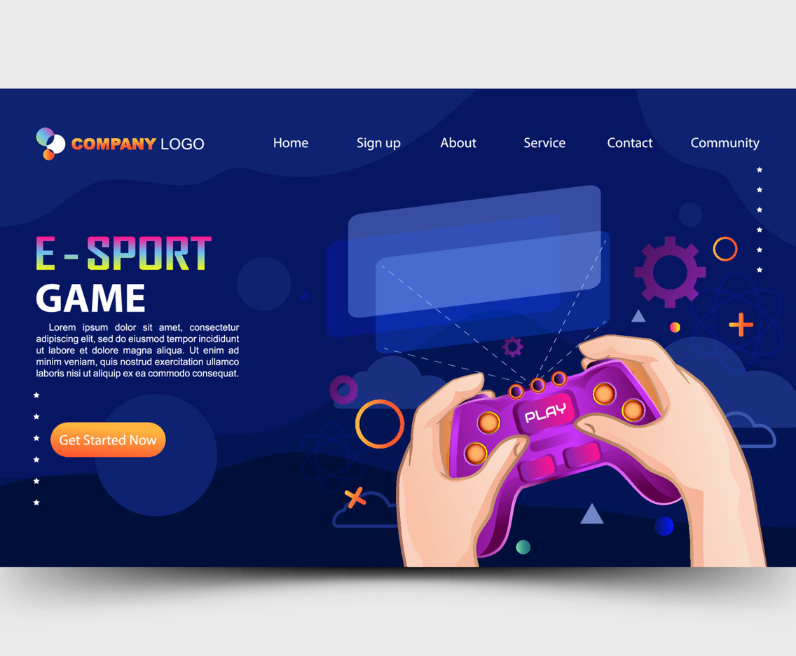 Game Landing Page Design