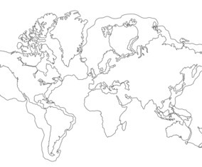World Map Outline Template | FreeVectors