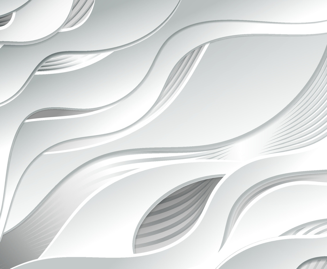White 3D Waves Texture Background