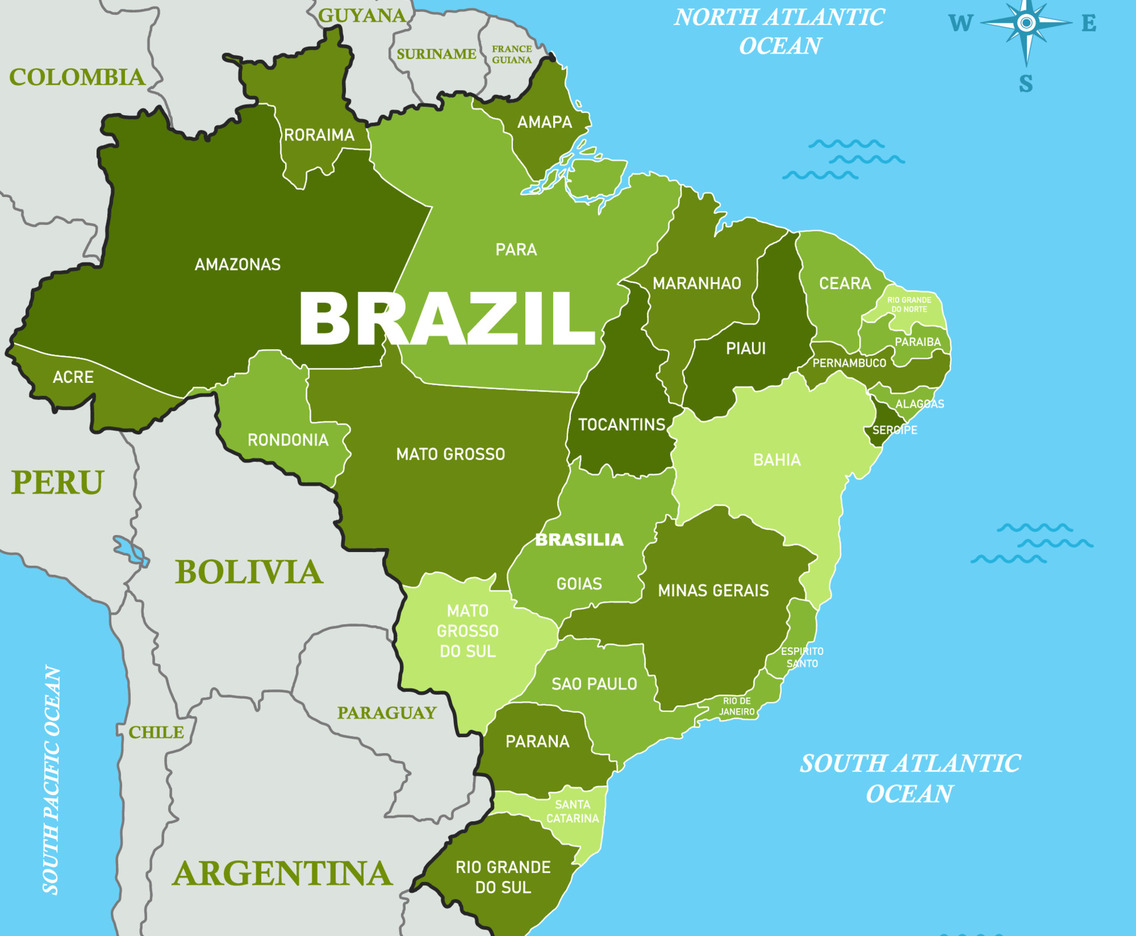 Brazil Map With Cities Brazil Map With Cities