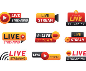 Youtuber Label Youtube Live Label Set | FreeVectors