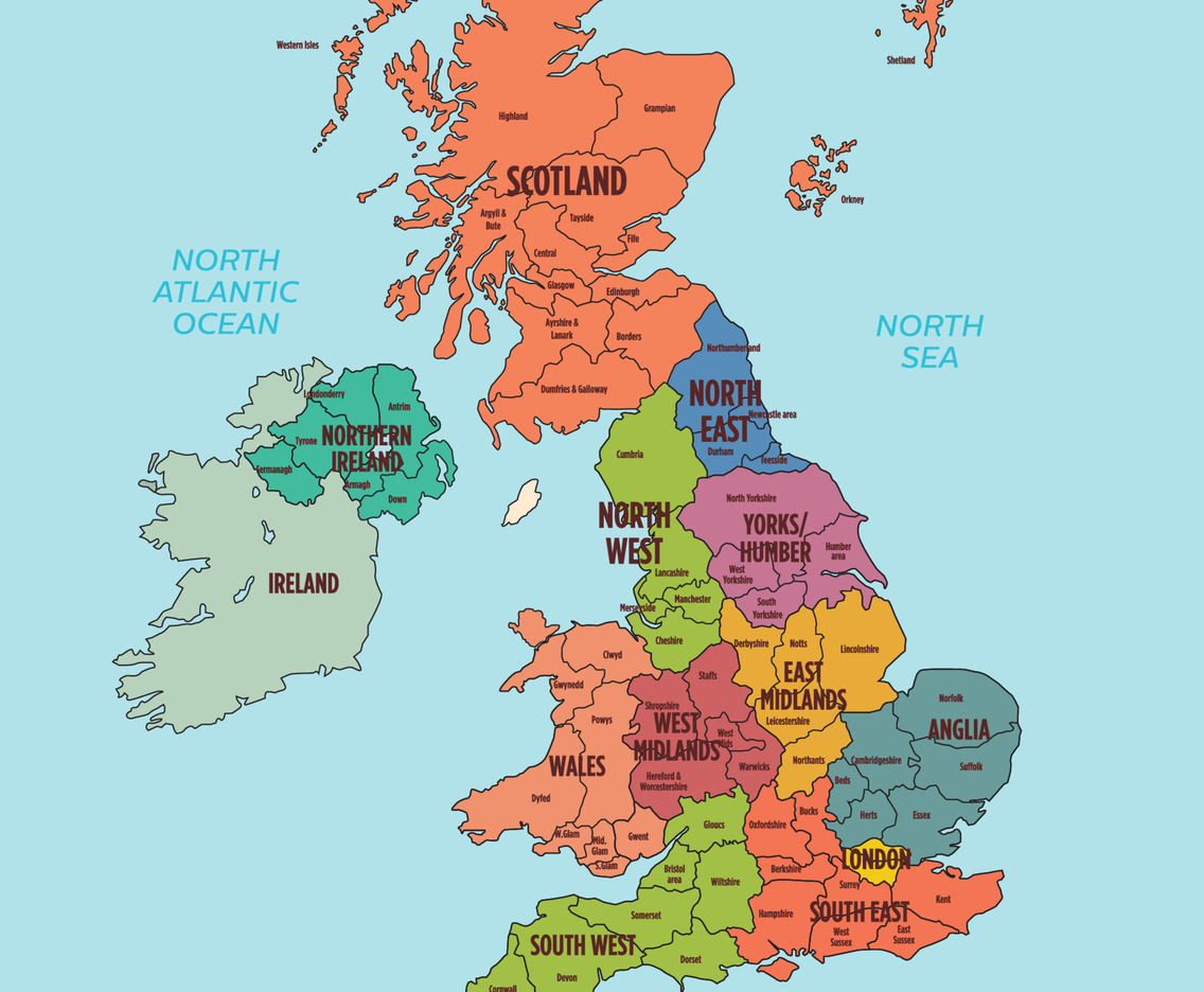 Map Of United Kingdom Regions FreeVectors Map Of United Kingdom Regions FreeVectors