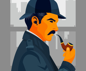 Free sherlock holmes day - Vector Art