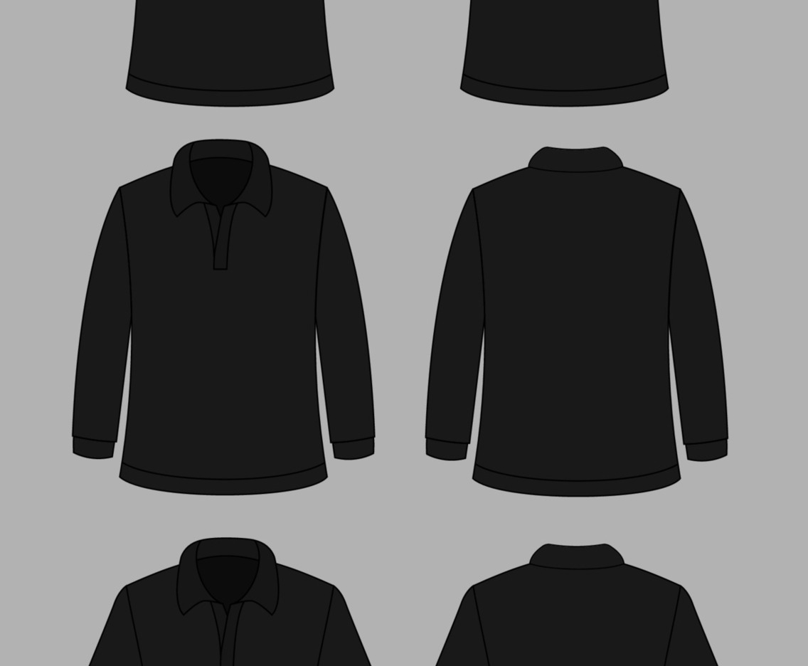Black Outline Polo Shirt Mockup