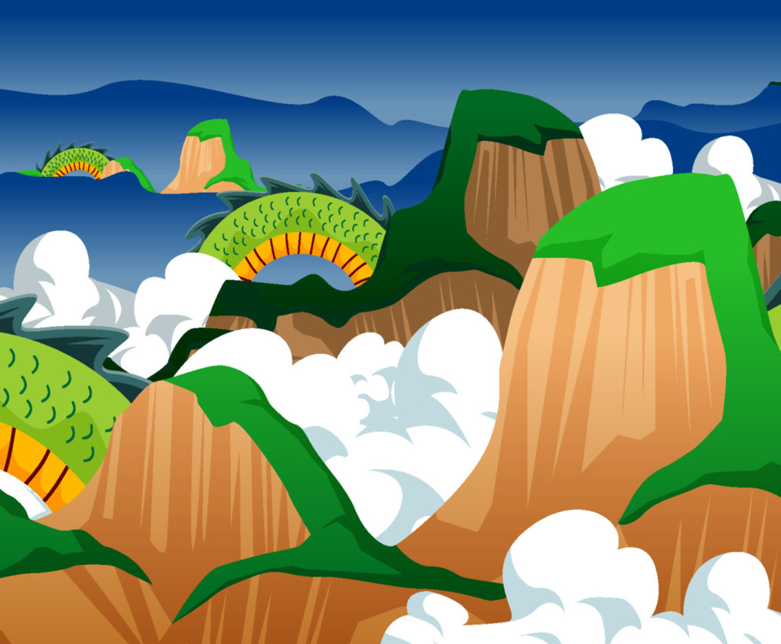 Background of Dragon in Fantasy Scenery