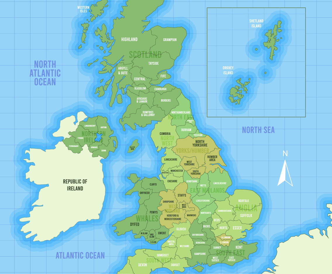 Country Map Of United Kingdom