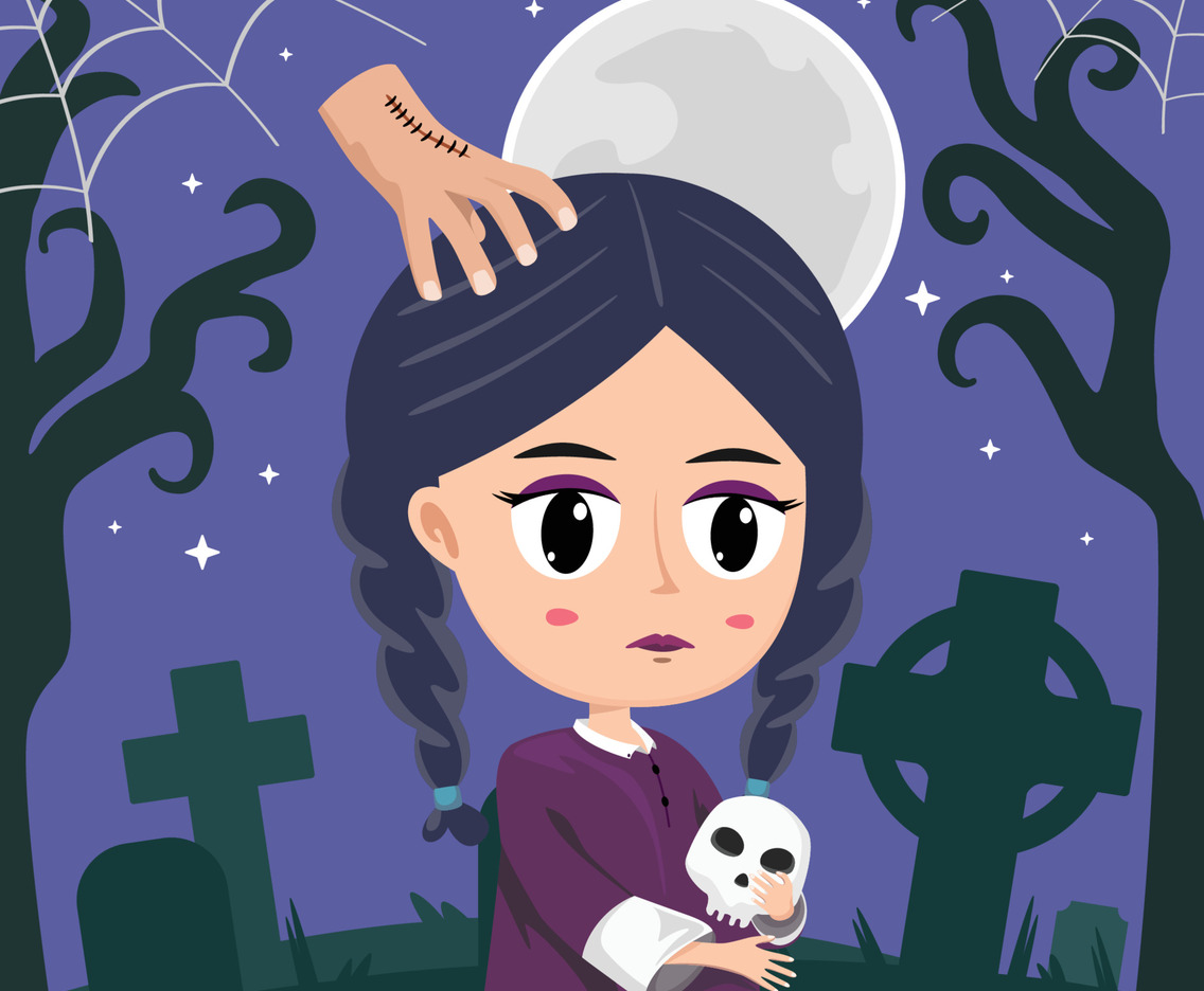 Creepy and Mysterious Little Girl Character
