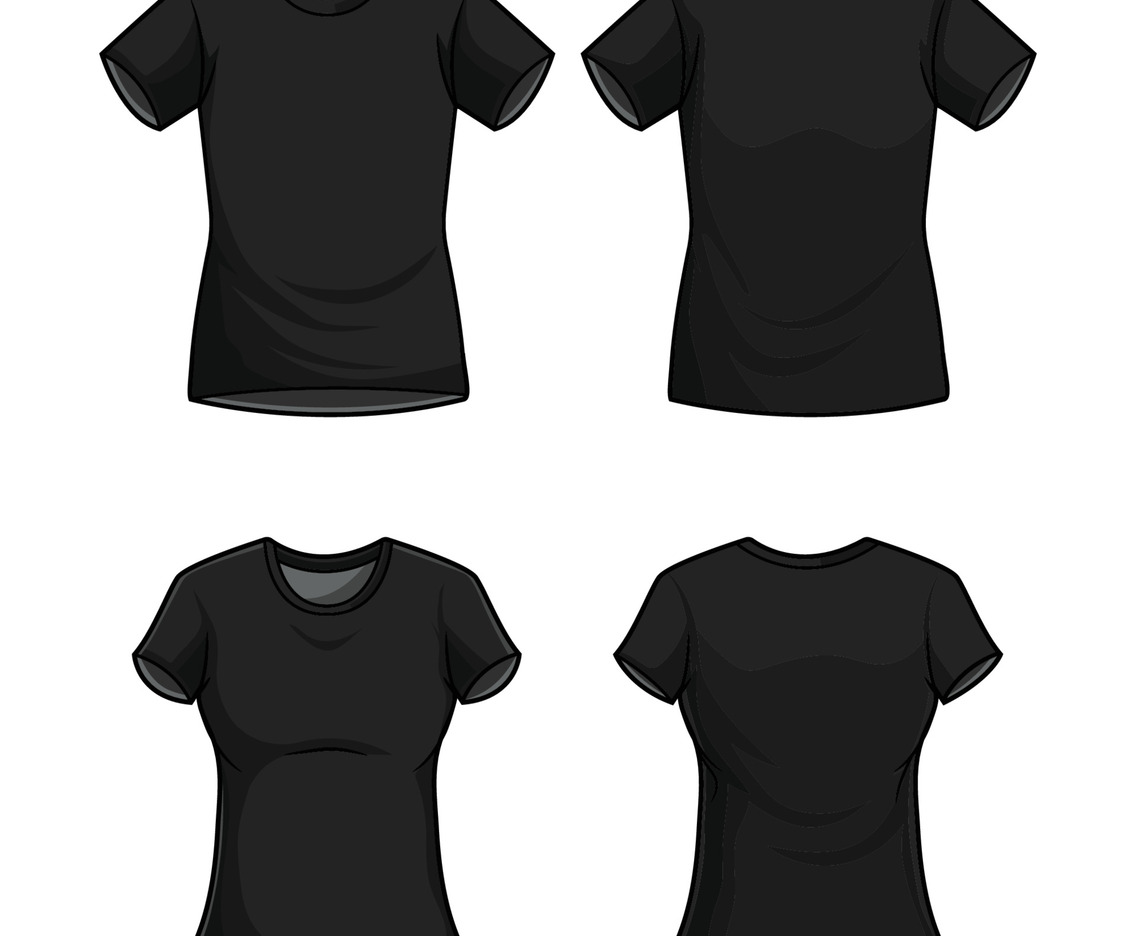 Outline Black T Shirt Templates