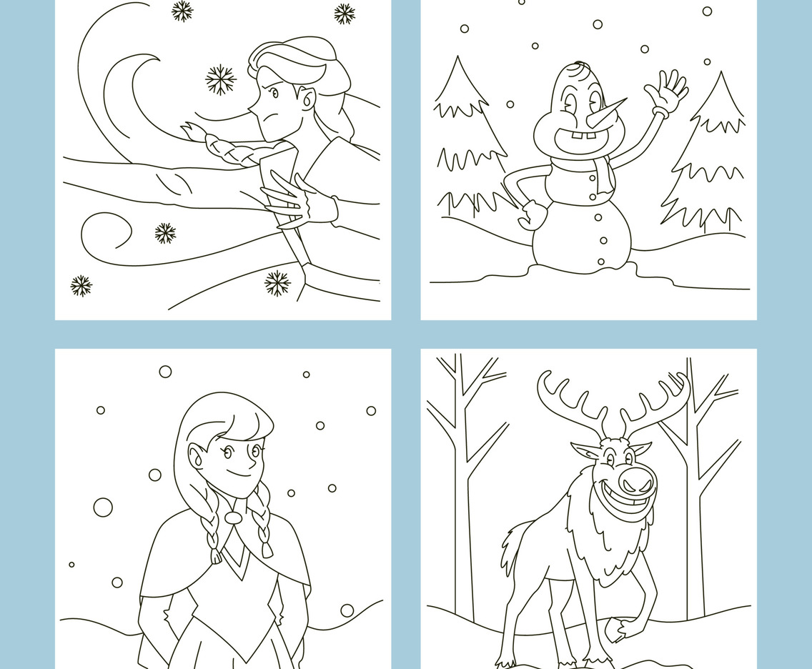 Beautiful Ice Benders Princess and Friends Coloring Pages for Children Book
