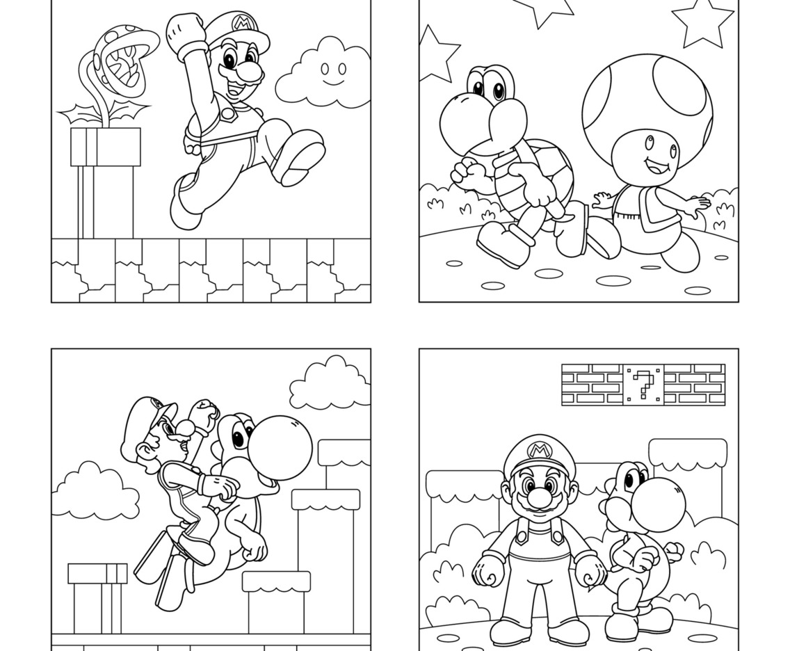 Mushroom Kingdom Hero Coloring Pages