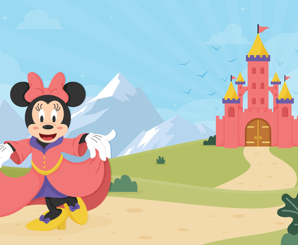 Pretty Mouse Princess Background Concept | FreeVectors