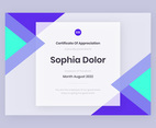 Trendy Purple Certificate Template