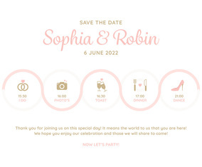 Wedding Timeline Invitation Template