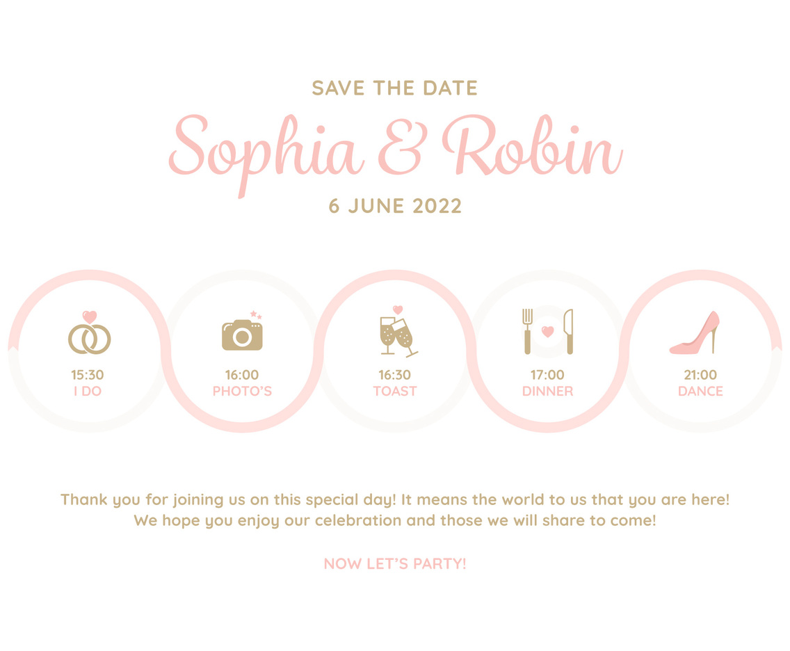 Wedding Timeline Invitation Template