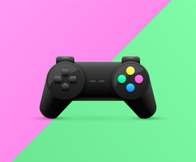 Retro Game Controller Pop Background