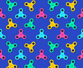 Colorful Fidget Spinner Seamless Pattern